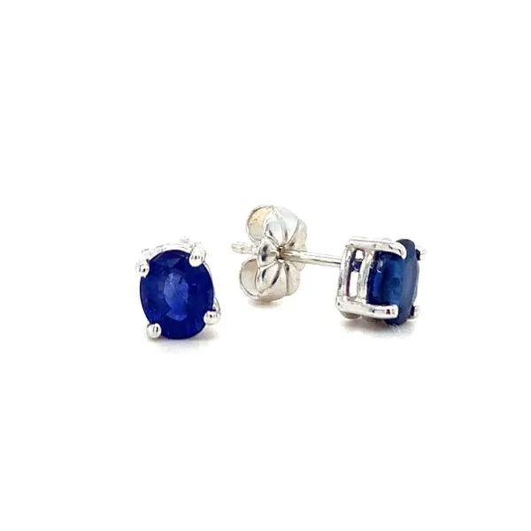 Oval Sapphire Stud Earrings