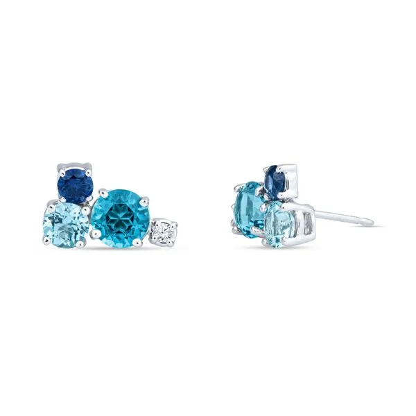 Blue Skies Cluster Stud Earrings