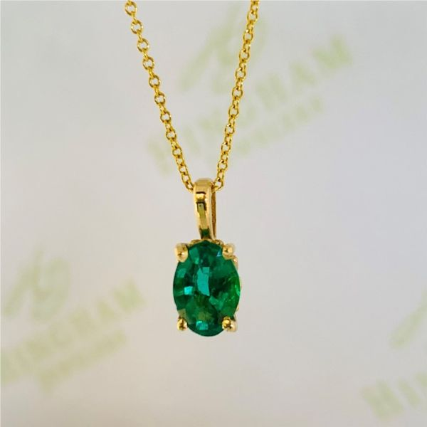 Oval Emerald Pendant Hingham Jewelers Hingham, MA