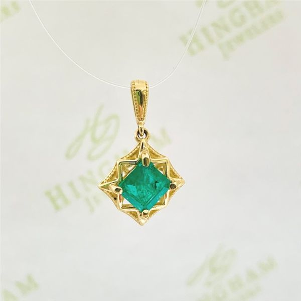Bespoke Emerald Pendant Hingham Jewelers Hingham, MA