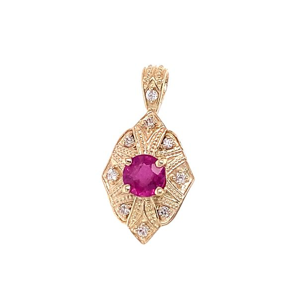 Vintage Inspired Ruby Pendant Hingham Jewelers Hingham, MA