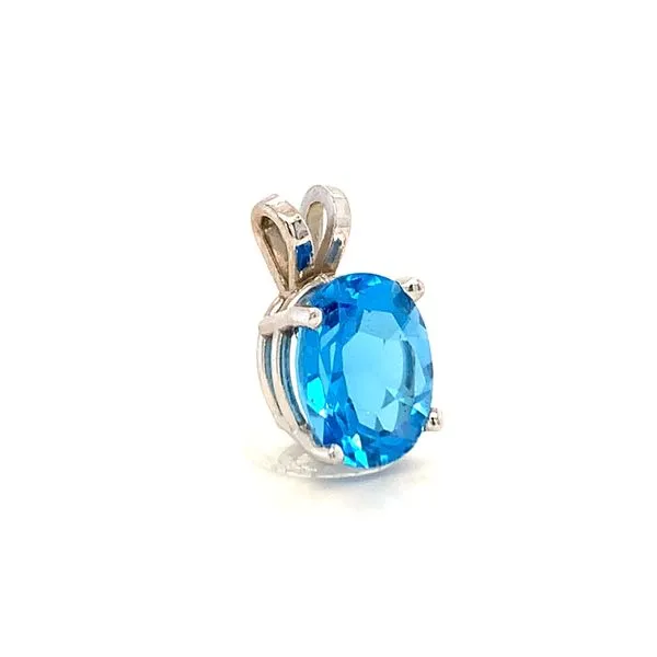 Oval Blue Topaz Pendant Hingham Jewelers Hingham, MA