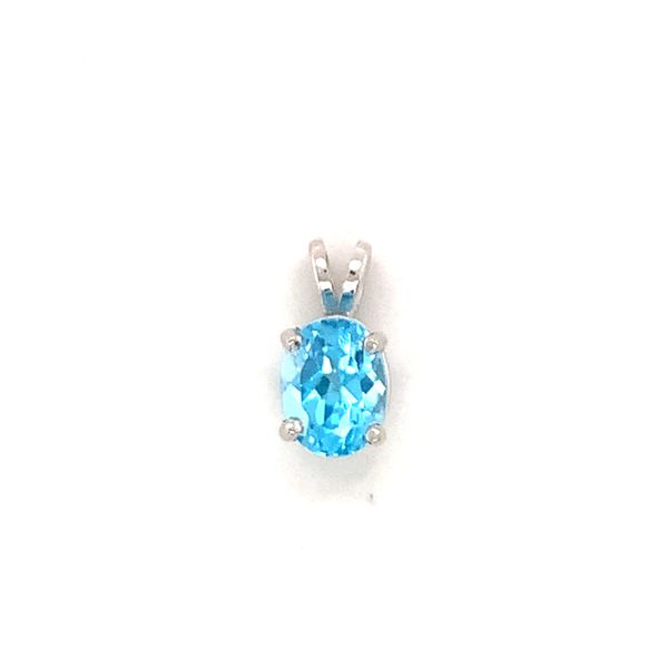 Oval Blue Topaz Pendant Hingham Jewelers Hingham, MA