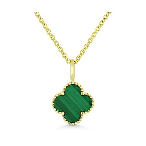 Malachite Clover Pendant Hingham Jewelers Hingham, MA