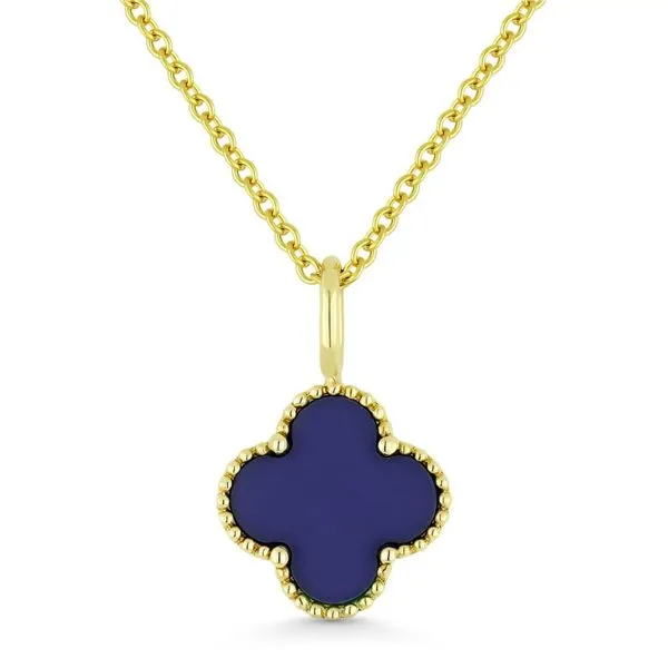 Lapis Clover Necklace Hingham Jewelers Hingham, MA