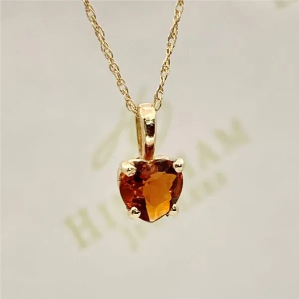 Citrine Heart Pendant Necklace Hingham Jewelers Hingham, MA