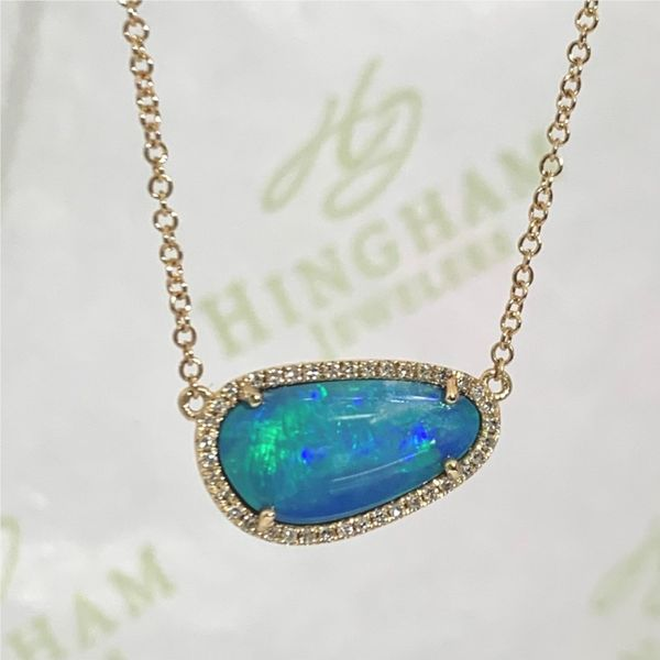Modern Opal Necklace Hingham Jewelers Hingham, MA