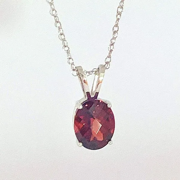 Garnet Pendant Necklace Hingham Jewelers Hingham, MA