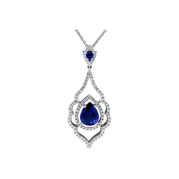 Sapphire Chandelier Pendant Necklace Hingham Jewelers Hingham, MA