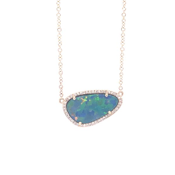 Modern Opal Necklace Hingham Jewelers Hingham, MA