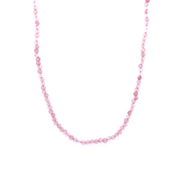Rose Quartz Bead Necklace Image 2 Hingham Jewelers Hingham, MA