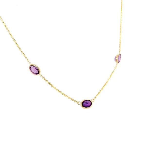 Amethyst Station Necklace Hingham Jewelers Hingham, MA