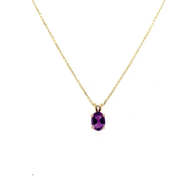Amethyst Oval Pendant Necklace Hingham Jewelers Hingham, MA