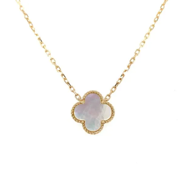 Mother of Pearl Clover Necklace Hingham Jewelers Hingham, MA