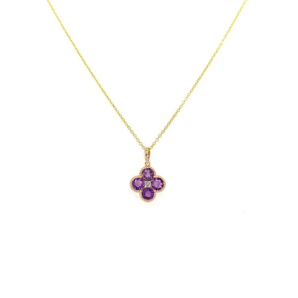 Amethyst Clover Pendant Necklace Hingham Jewelers Hingham, MA