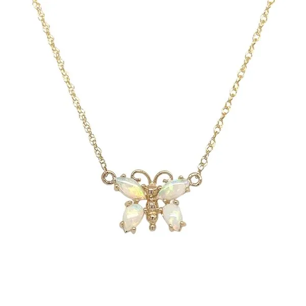 Opal Butterfly Pendant Necklace Hingham Jewelers Hingham, MA