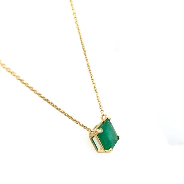 Emerald Pendant Necklace Image 2 Hingham Jewelers Hingham, MA