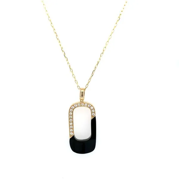 Milano Diamond and Black Onyx Pendant Necklace Hingham Jewelers Hingham, MA
