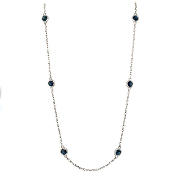 Sapphire Station Necklace Hingham Jewelers Hingham, MA