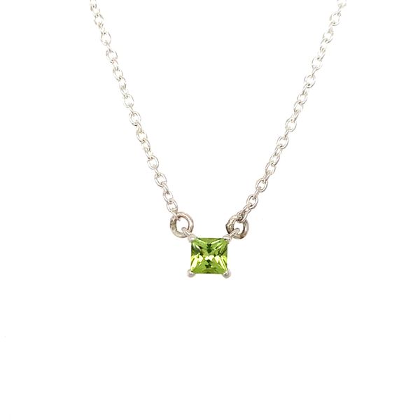 Princess Cut Peridot Necklace Hingham Jewelers Hingham, MA