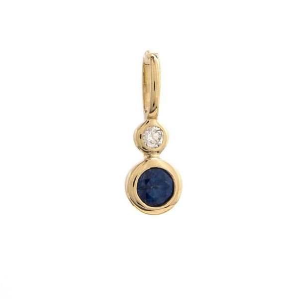 Sapphire Bezel Pendant Necklace Hingham Jewelers Hingham, MA