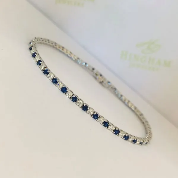 Sapphire and Diamond Bracelet Hingham Jewelers Hingham, MA