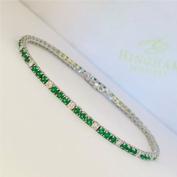 Tsavorite Garnet and Diamond Bracelet Hingham Jewelers Hingham, MA