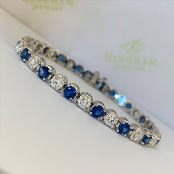 Sapphire and Diamond Bracelet Hingham Jewelers Hingham, MA