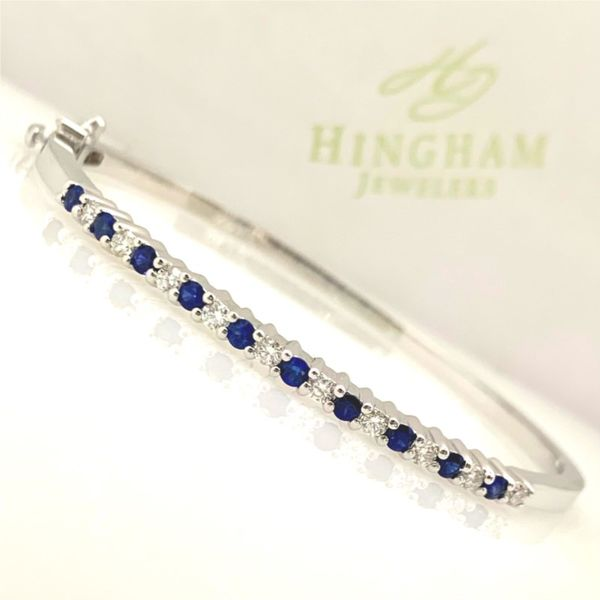 Diamond and Sapphire Bangle Hingham Jewelers Hingham, MA