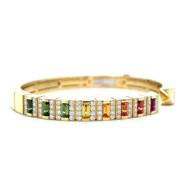 Obelisco Multi-Color Sapphire Bangle Bracelet Image 2 Hingham Jewelers Hingham, MA