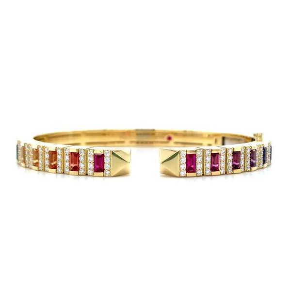 Obelisco Multi-Color Sapphire Bangle Bracelet Hingham Jewelers Hingham, MA