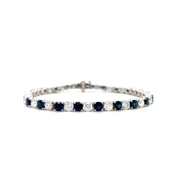 Sapphire and Diamond Line Bracelet Hingham Jewelers Hingham, MA