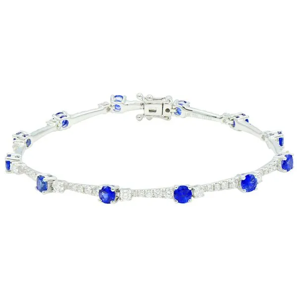 Sapphire and Diamond Tennis Bracelet