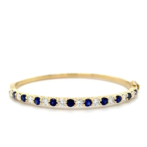 Sapphire and Diamond Bangle Bracelet