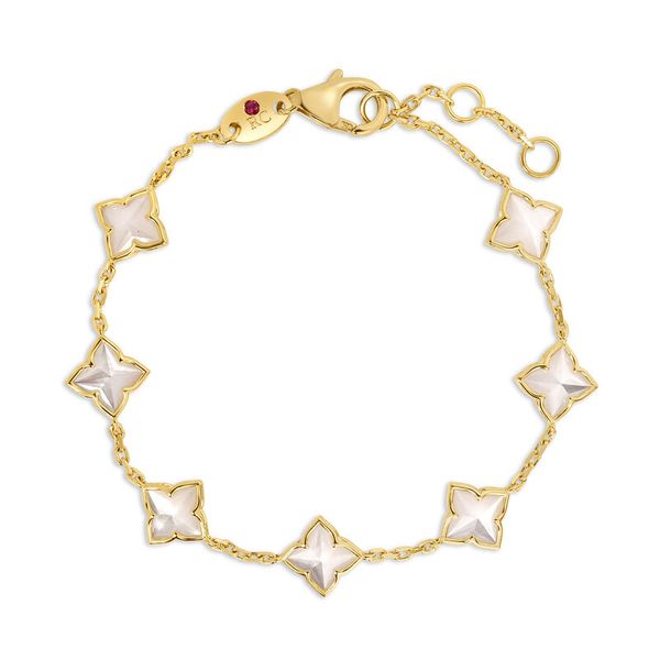 Venetian Princess Carnival Mother of Pearl Flower Station Bracelet Hingham Jewelers Hingham, MA