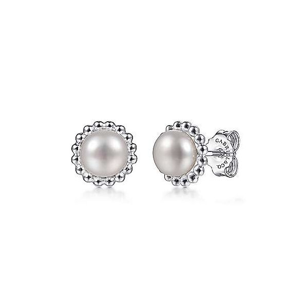 Beaded Pearl Stud Earrings Hingham Jewelers Hingham, MA