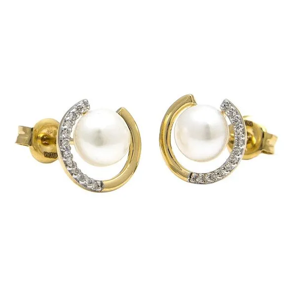 Pearl Orbit Stud Earrings