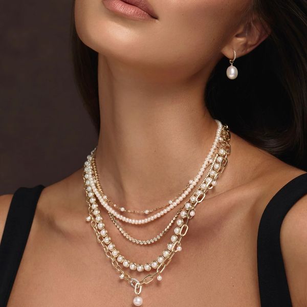 Diamond Pave and Cultured Pearl Drop Earrings Image 2 Hingham Jewelers Hingham, MA