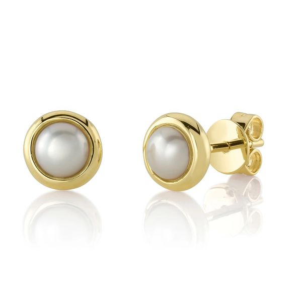 Pearl Circle Stud Earrings Hingham Jewelers Hingham, MA
