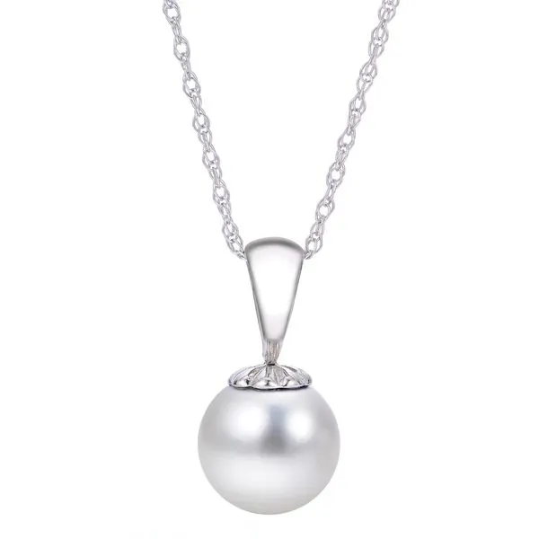 Pearl Solitaire Pendant Hingham Jewelers Hingham, MA