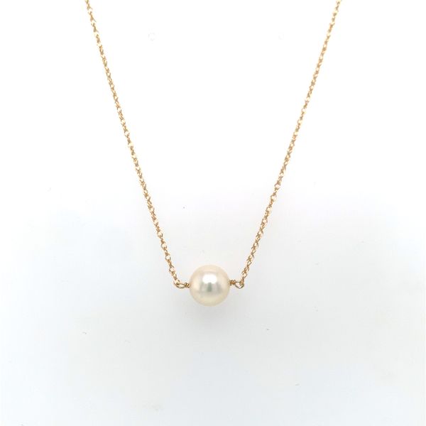 Single Pearl Station Necklace Hingham Jewelers Hingham, MA