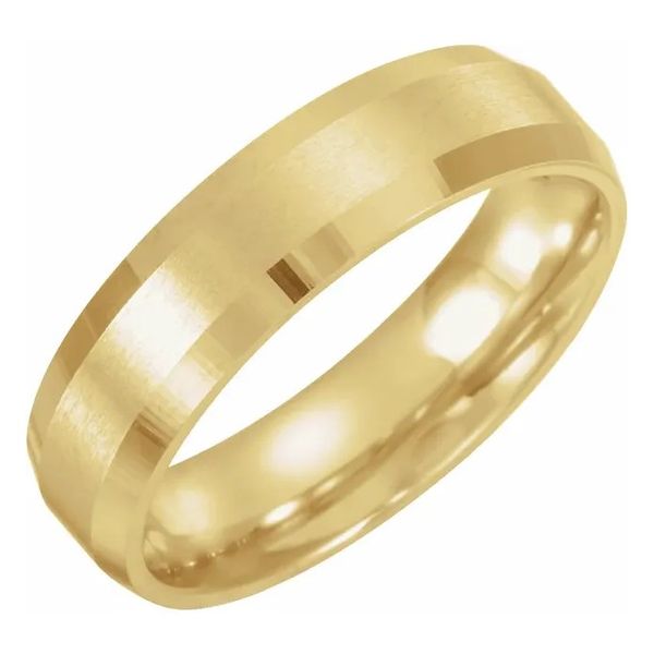 Beveled Edge Satin Finish Band Hingham Jewelers Hingham, MA