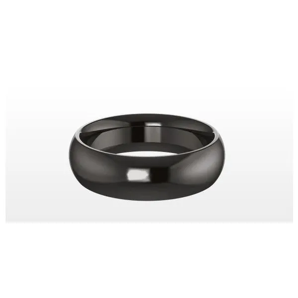 Black Zirconium Wedding Band