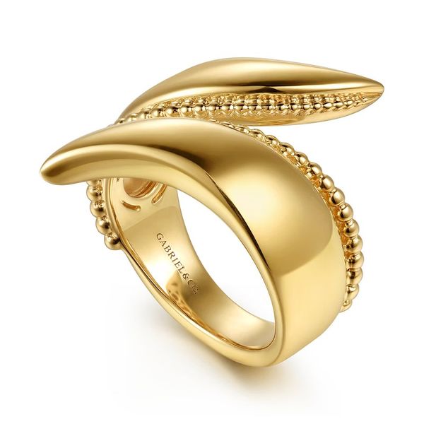 Curved Bypass Ring Image 2 Hingham Jewelers Hingham, MA