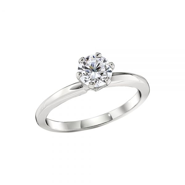 Domed Band Classic Solitaire Engagement Ring Settings Hingham Jewelers Hingham, MA