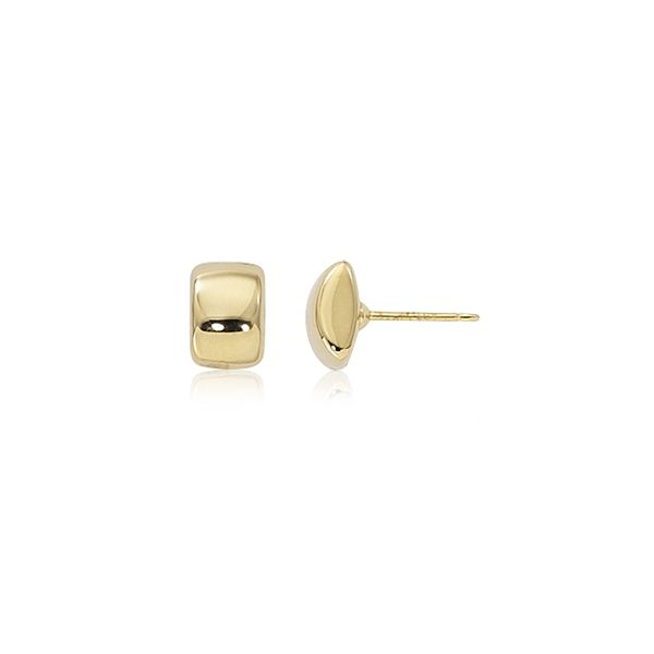 Gold Rectangle Stud Earrings Hingham Jewelers Hingham, MA