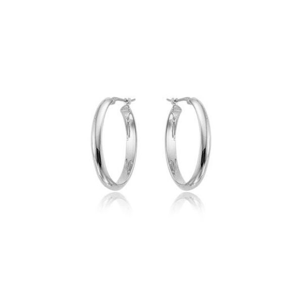 White Gold Hoop Earrings Hingham Jewelers Hingham, MA