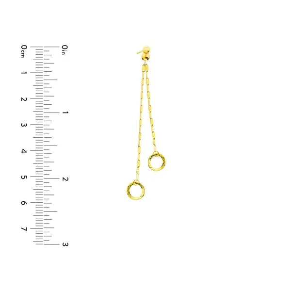 Double Strand Dangle Circle Earrings Image 2 Hingham Jewelers Hingham, MA