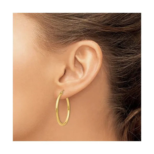 Tube Hoop Earrings Image 3 Hingham Jewelers Hingham, MA