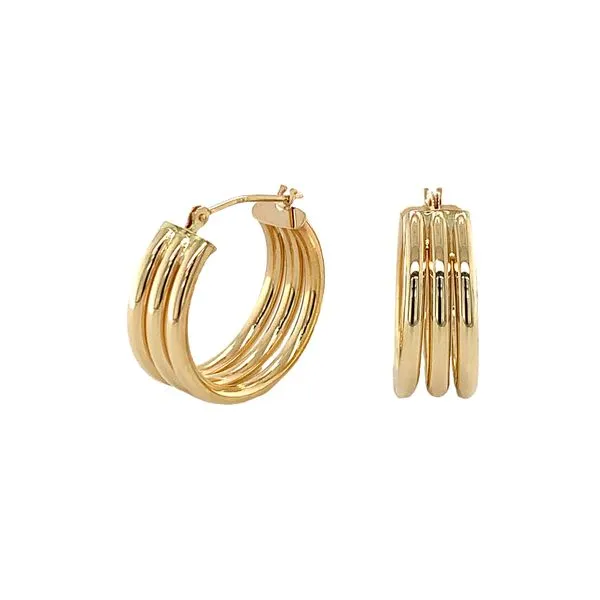 Triple Tube Hoop Earrings Hingham Jewelers Hingham, MA